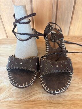 Wanted Brand Ankle Wrap Sandals
